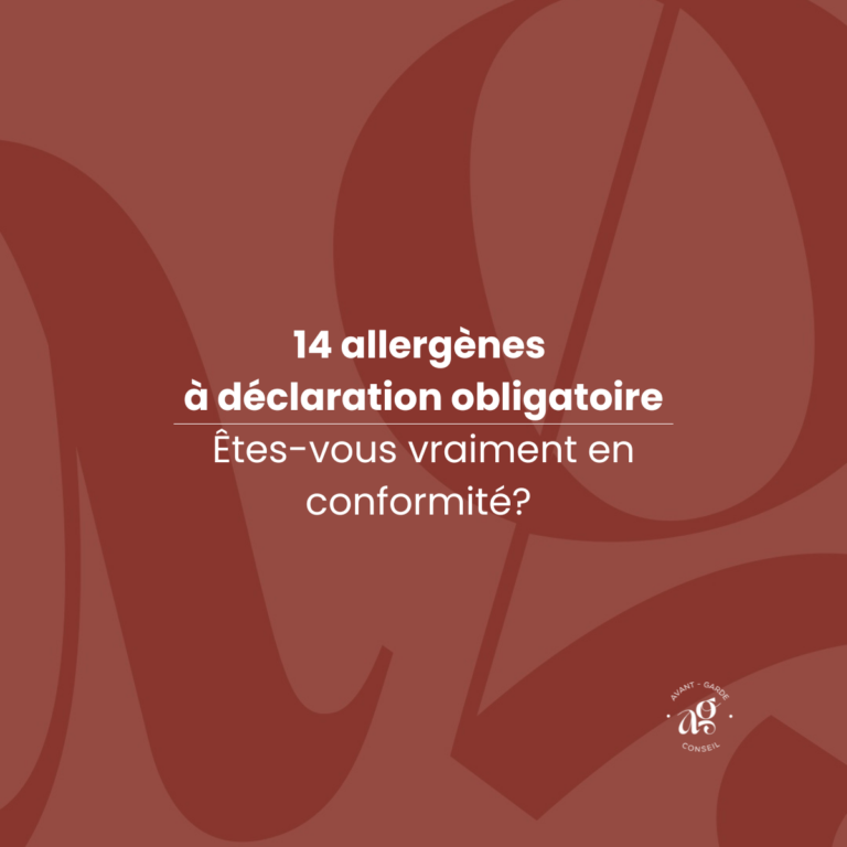 14 allergènes à déclaration obligatoire - êtes-vous vraiment en conformité?